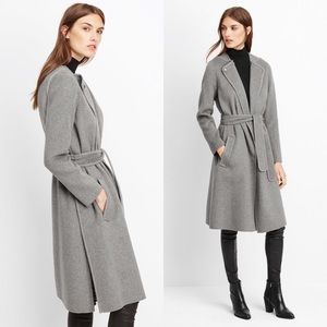 Vince Wool Blend Belted Car Coat Sz XL